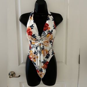 Women one piece floral swimsuit